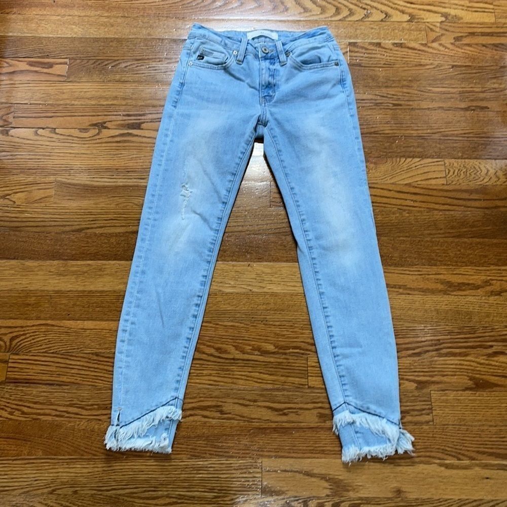 KanCan Frayed Ankle Slim Jeans